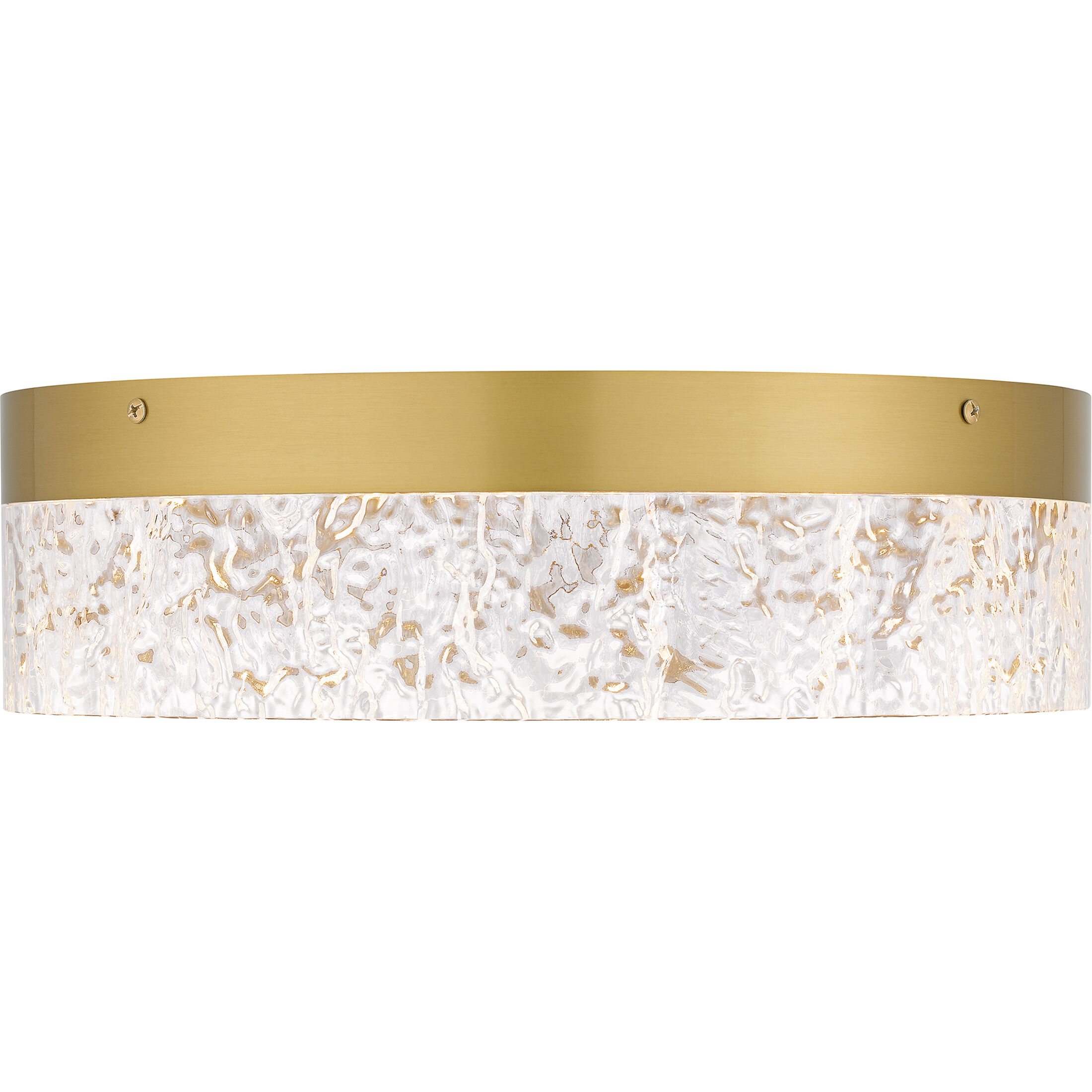 Vistaria LED 13.75 inch Brushed Gold Flush Mount Ceiling Light, Medium