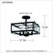 Lancer 4 Light 15 inch Earth Black Semi-Flush Mount Ceiling Light