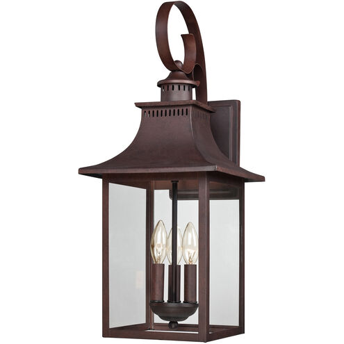 Chancellor 3 Light 24 inch Copper Bronze Outdoor Wall Lantern