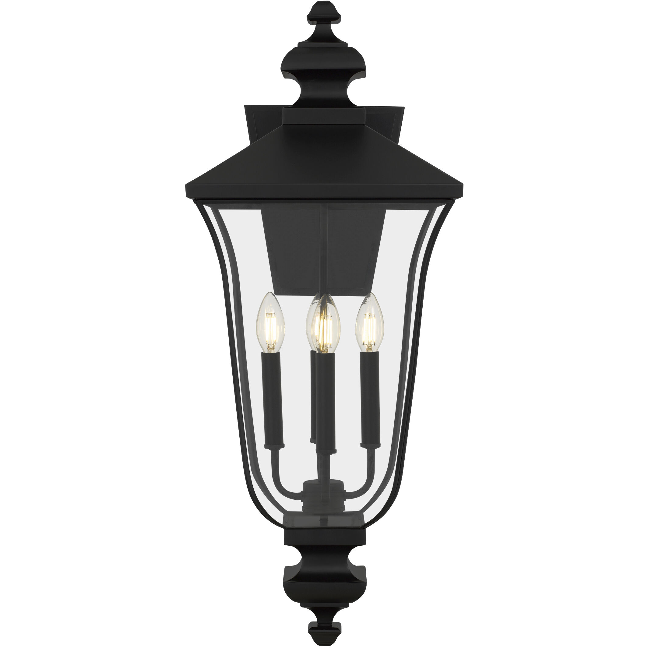 Farley 4 Light 30.5 inch Matte Black Outdoor Wall Lantern
