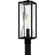Zarah 1 Light 21.25 inch Matte Black Outdoor Post Lantern, Large