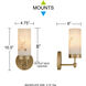 Gianna 1 Light 6 inch Bronze Gold Wall Sconce Wall Light