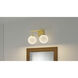 Eloise 2 Light 15 inch Aged Brass Bath Light Wall Light