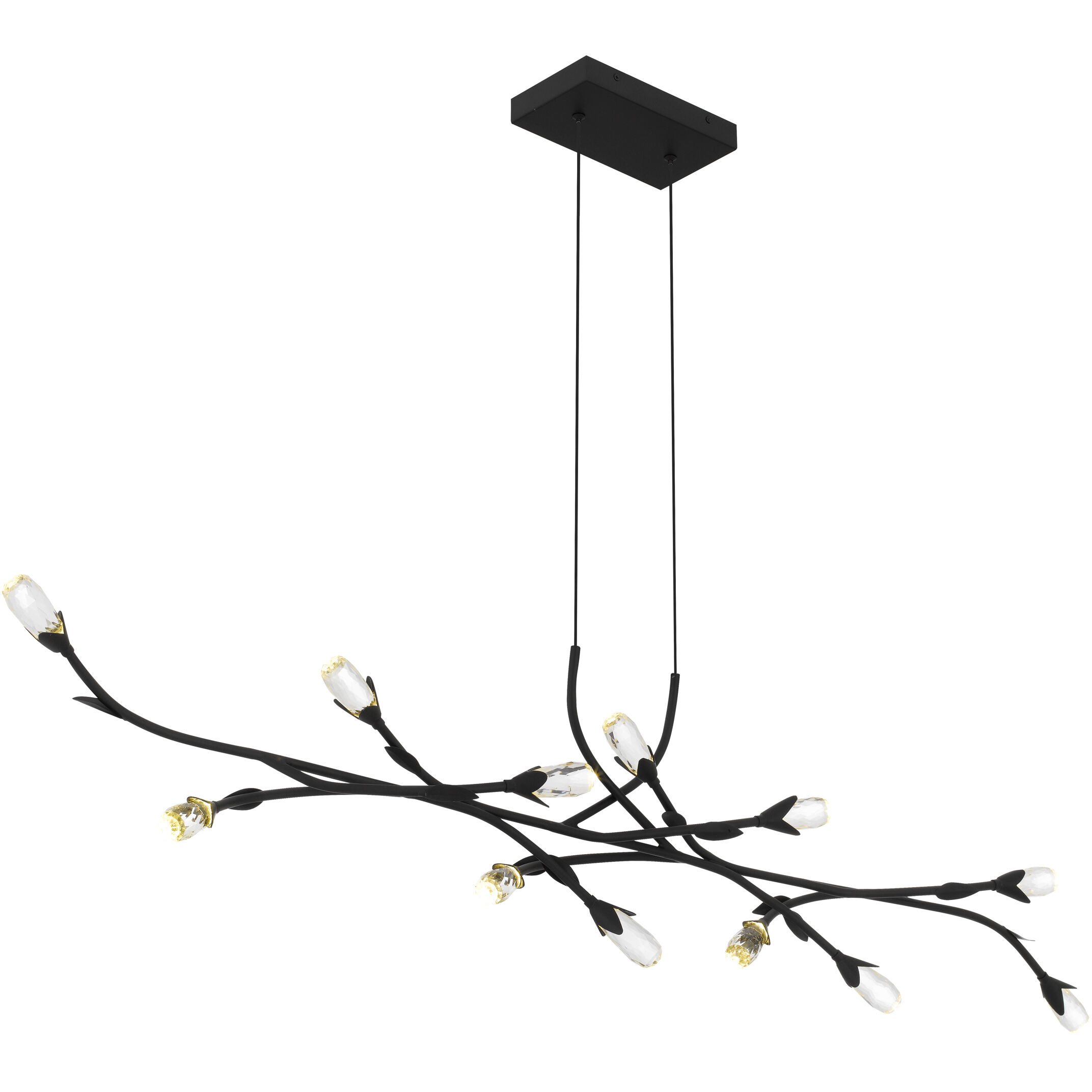 Cora LED 50 inch Matte Black Island Light Ceiling Light