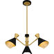 Arden 3 Light 26 inch Matte Black Chandelier Ceiling Light