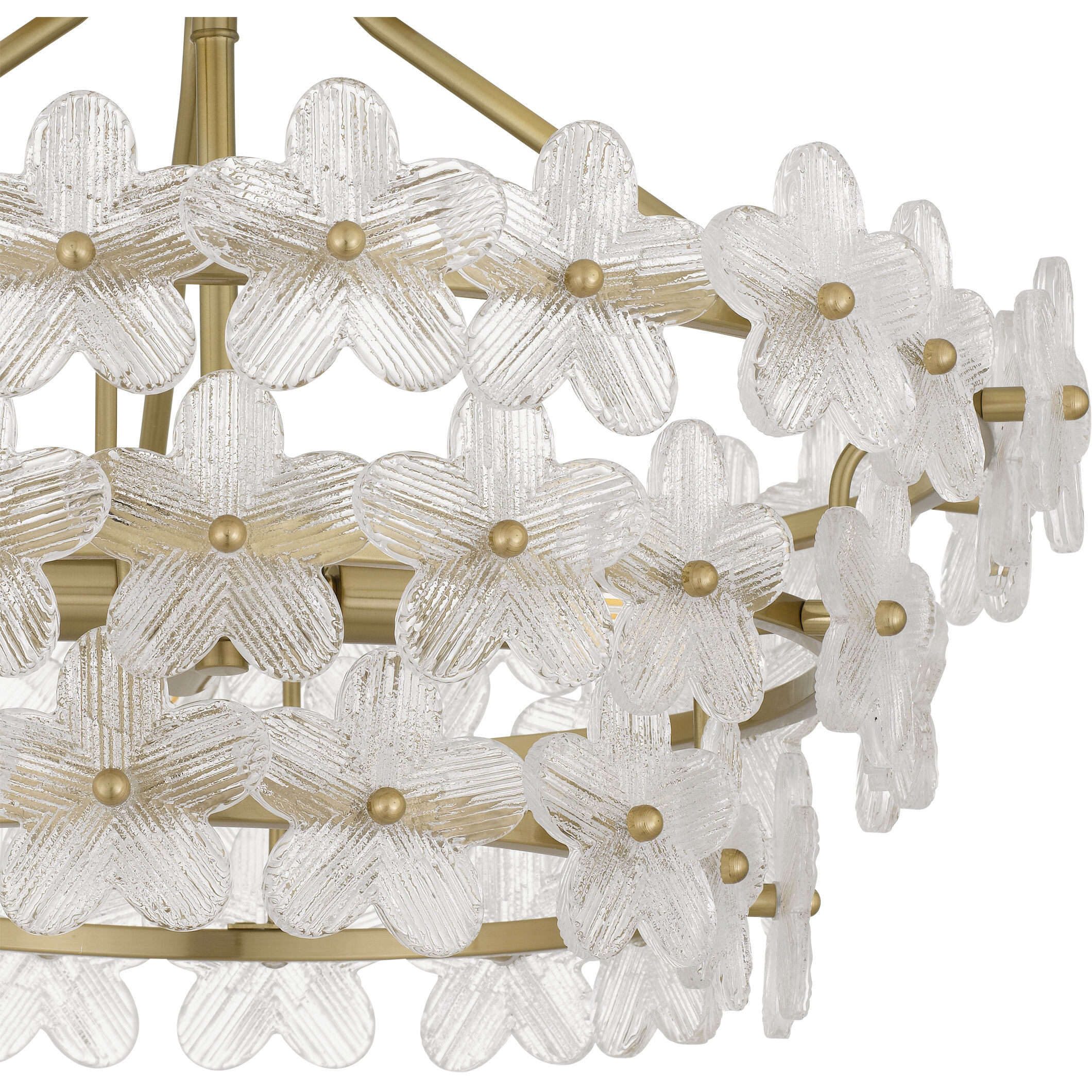 Wright 4 Light 20.5 inch Brushed Gold Semi-Flush Mount Ceiling Light
