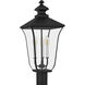 Farley 3 Light 22.75 inch Matte Black Outdoor Post Lantern
