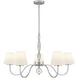 Stone 5 Light 35 inch Polished Chrome Chandelier Ceiling Light
