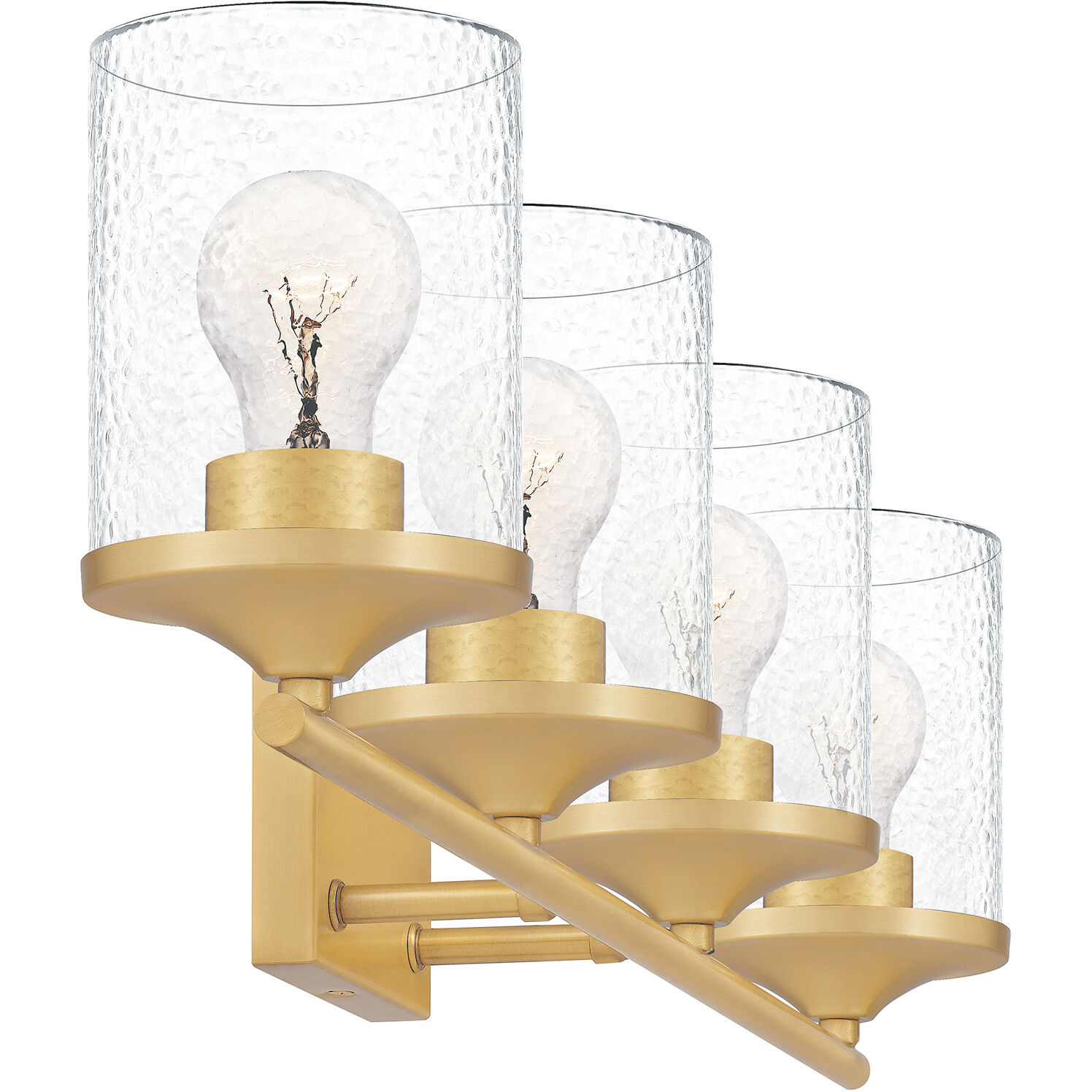 Abner 4 Light 28 inch Aged Brass Bath Light Wall Light