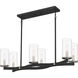 Daverty 6 Light 32 inch Mottled Black Island Light Ceiling Light