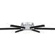 Zealand LED 36 inch Polished Chrome Semi-Flush Mount Ceiling Light, Extra Large