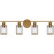 Isla 4 Light 29 inch Weathered Brass Bath Light Wall Light