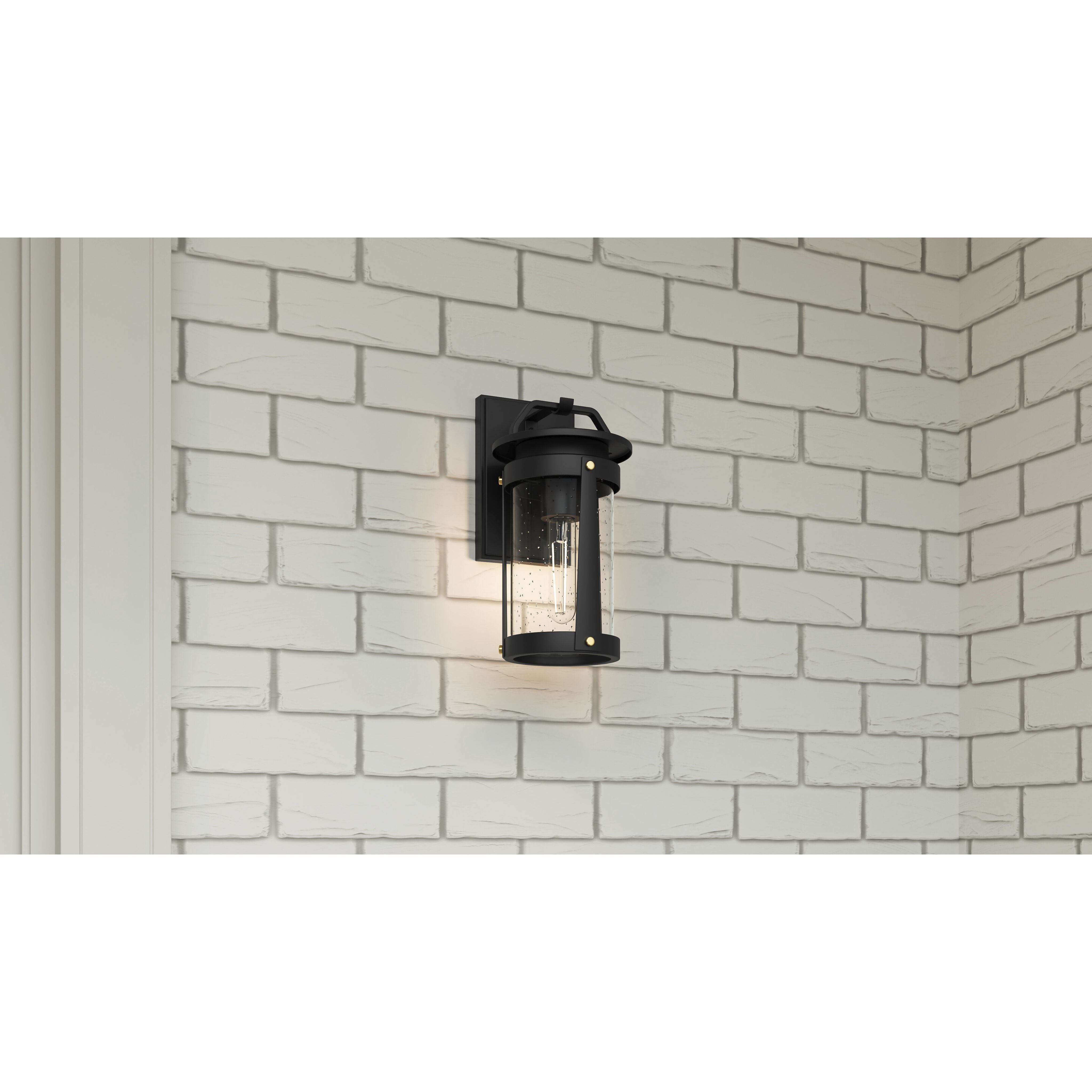 Clifton 1 Light 12 inch Earth Black Outdoor Wall Lantern