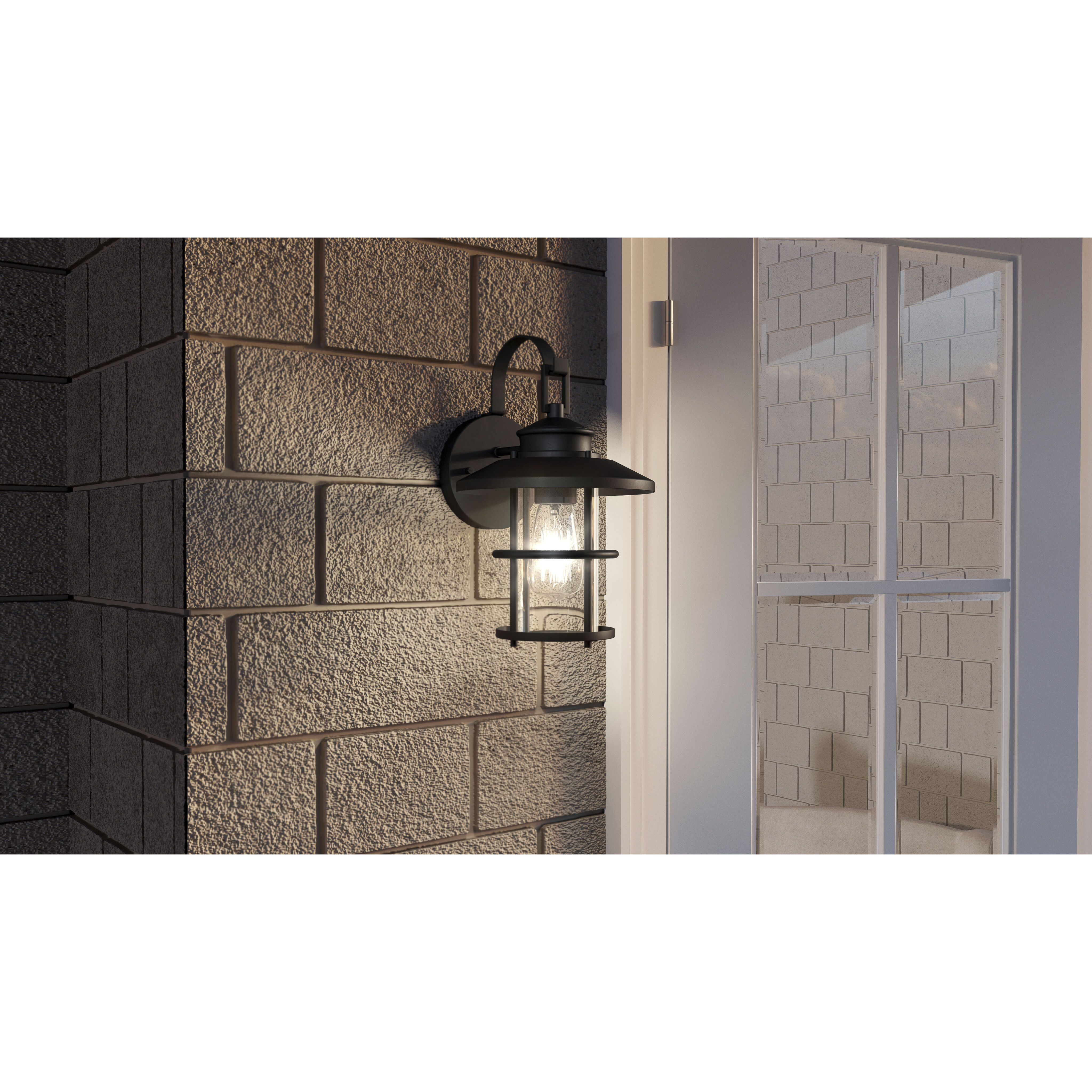 Lombard 1 Light 13 inch Matte Black Outdoor Wall Lantern