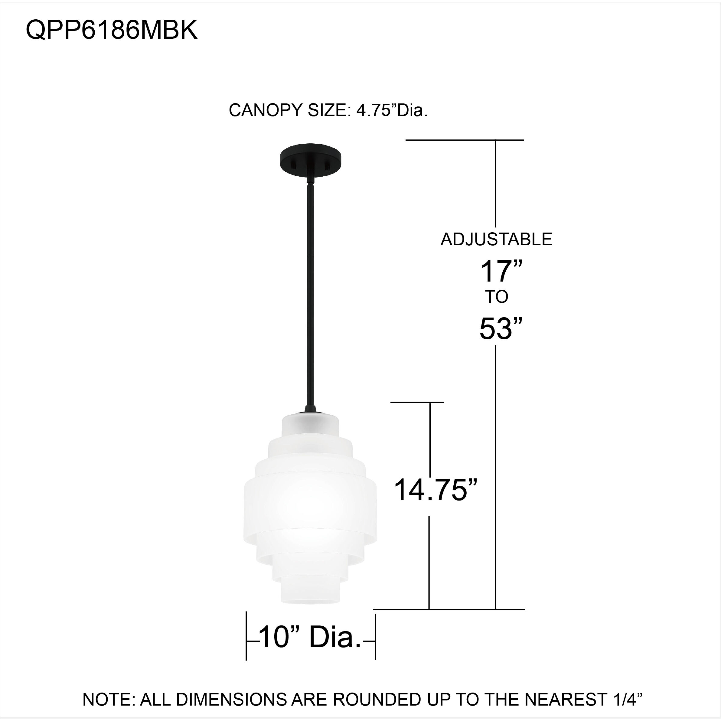 Driscoll 1 Light 10 inch Matte Black Mini Pendant Ceiling Light