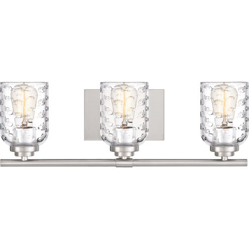 Cristal 3 Light 21 inch Brushed Nickel Vanity Light Wall Light