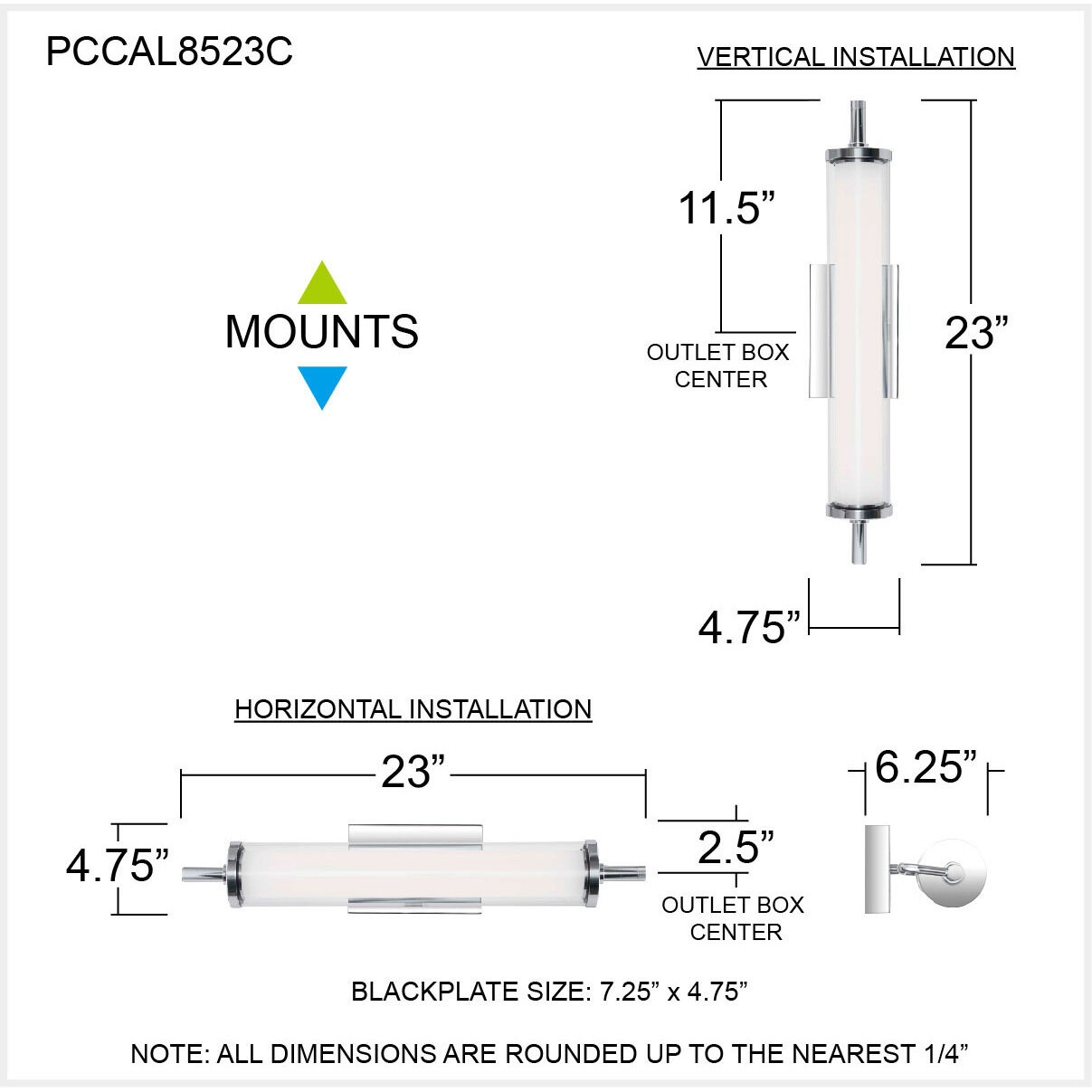 Caledon LED 23 inch Polished Chrome Bath Light Wall Light