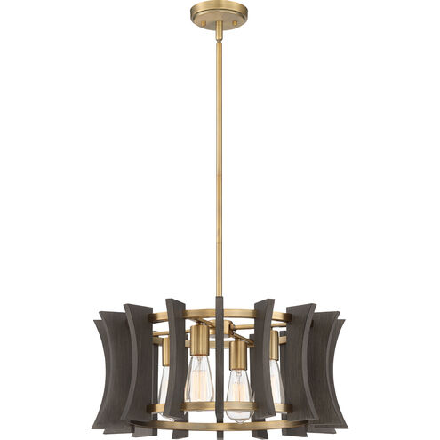 Cordelia 4 Light 21 inch Aged Brass Pendant Ceiling Light