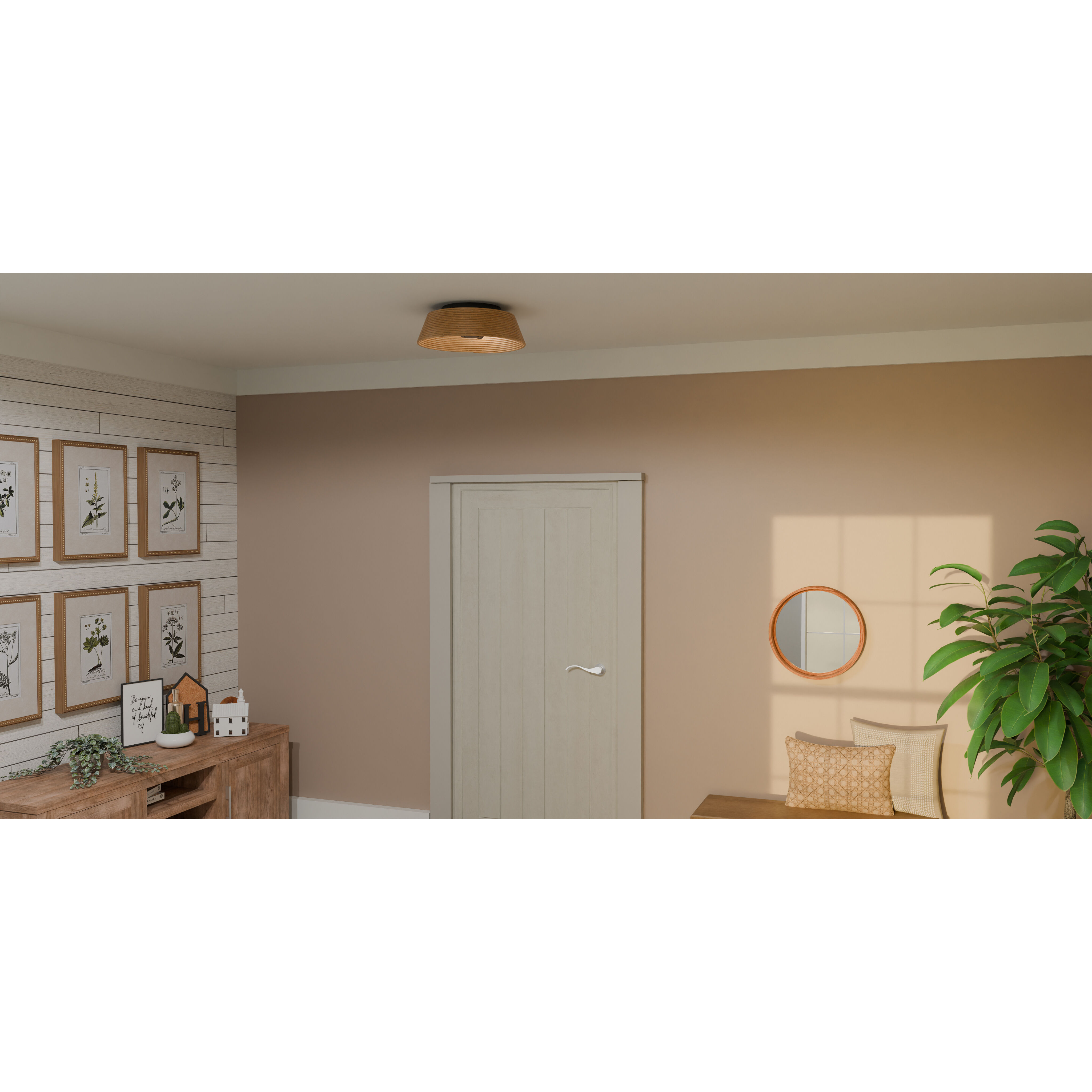 Zahara 3 Light 18.25 inch Matte Black Flush Mount Ceiling Light, Large