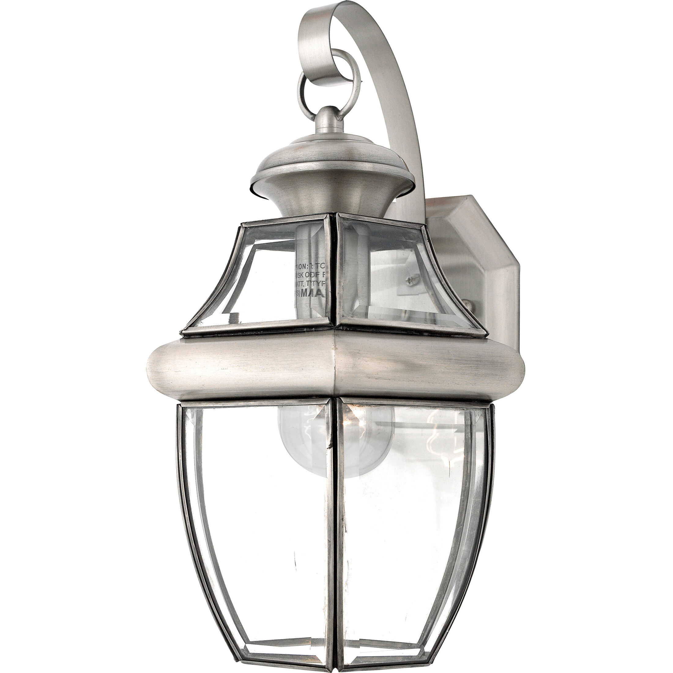 Newbury 1 Light 14 inch Pewter Outdoor Wall Lantern