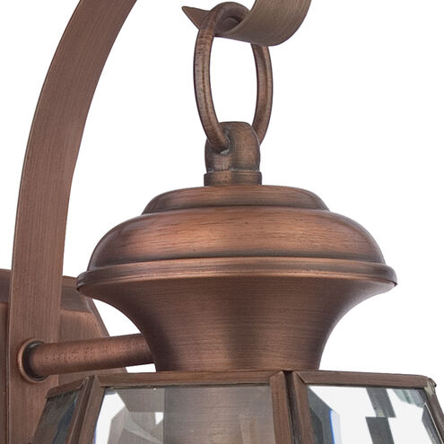 Newbury 1 Light 14 inch Aged Copper Outdoor Wall Lantern
