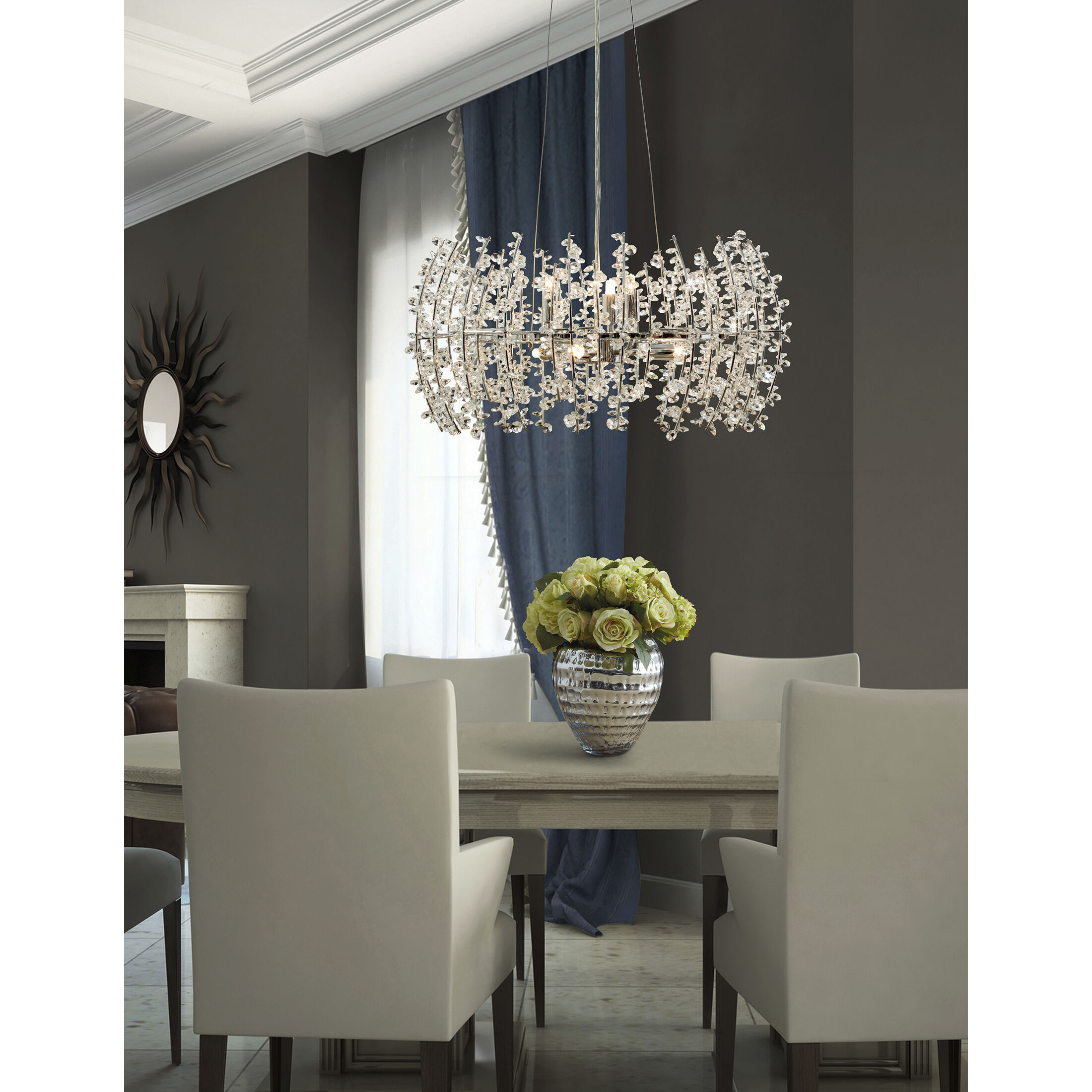 Valla 6 Light 20 inch Polished Chrome Pendant Ceiling Light