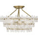 Wright 4 Light 20.5 inch Brushed Gold Semi-Flush Mount Ceiling Light