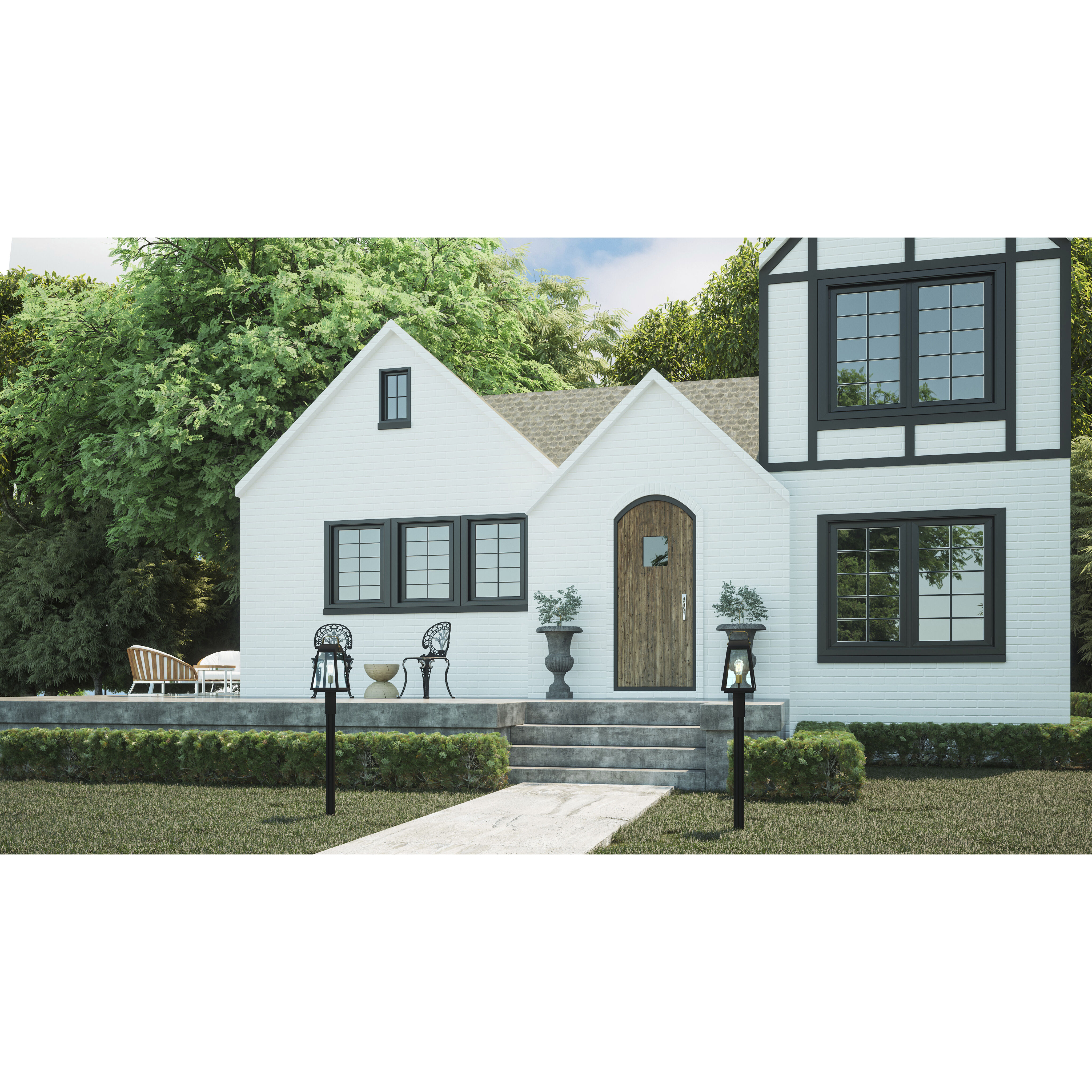 O'Leary 1 Light 17 inch Earth Black Outdoor Post Lantern, Large