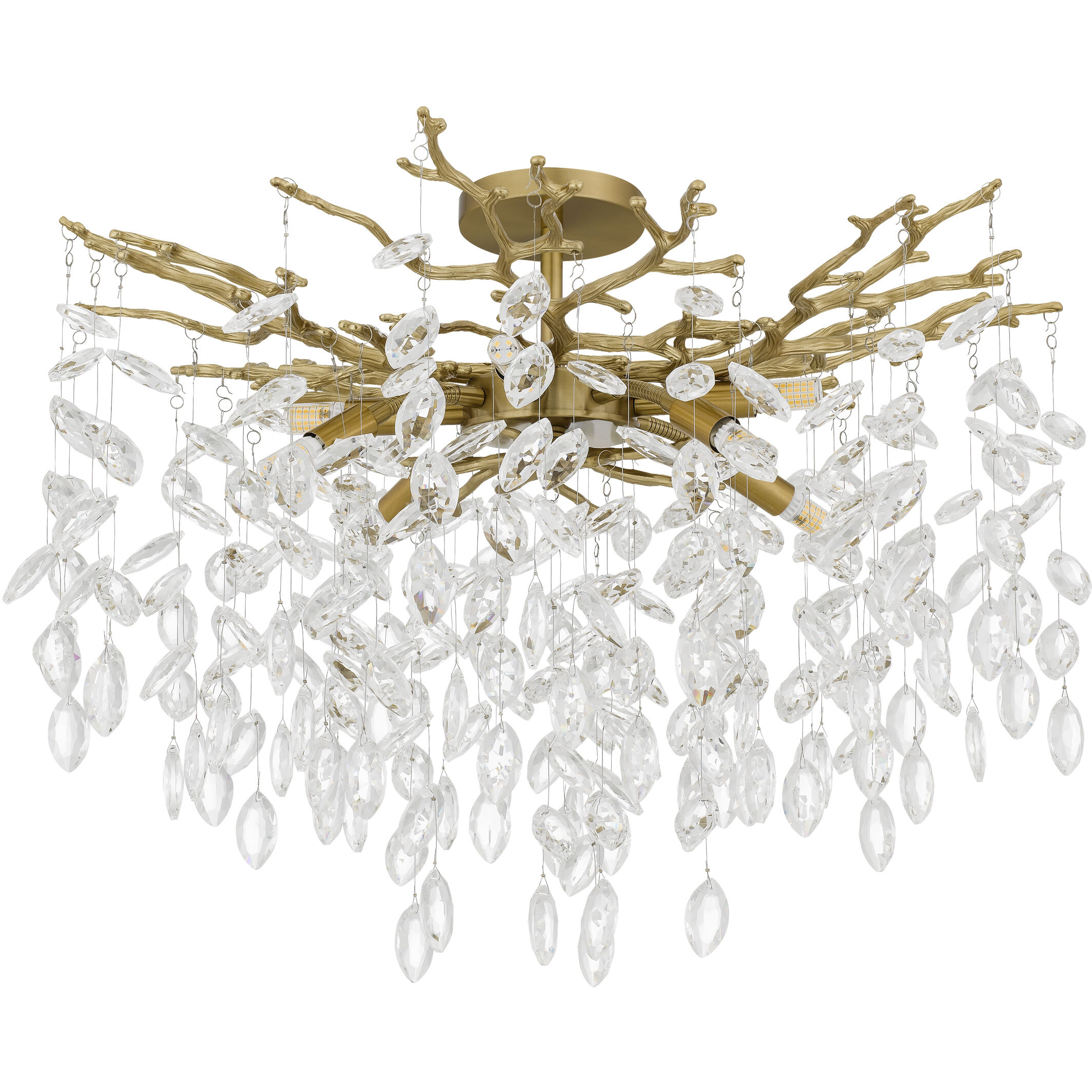 Isobel 8 Light 26 inch Brushed Gold Semi-Flush Mount Ceiling Light