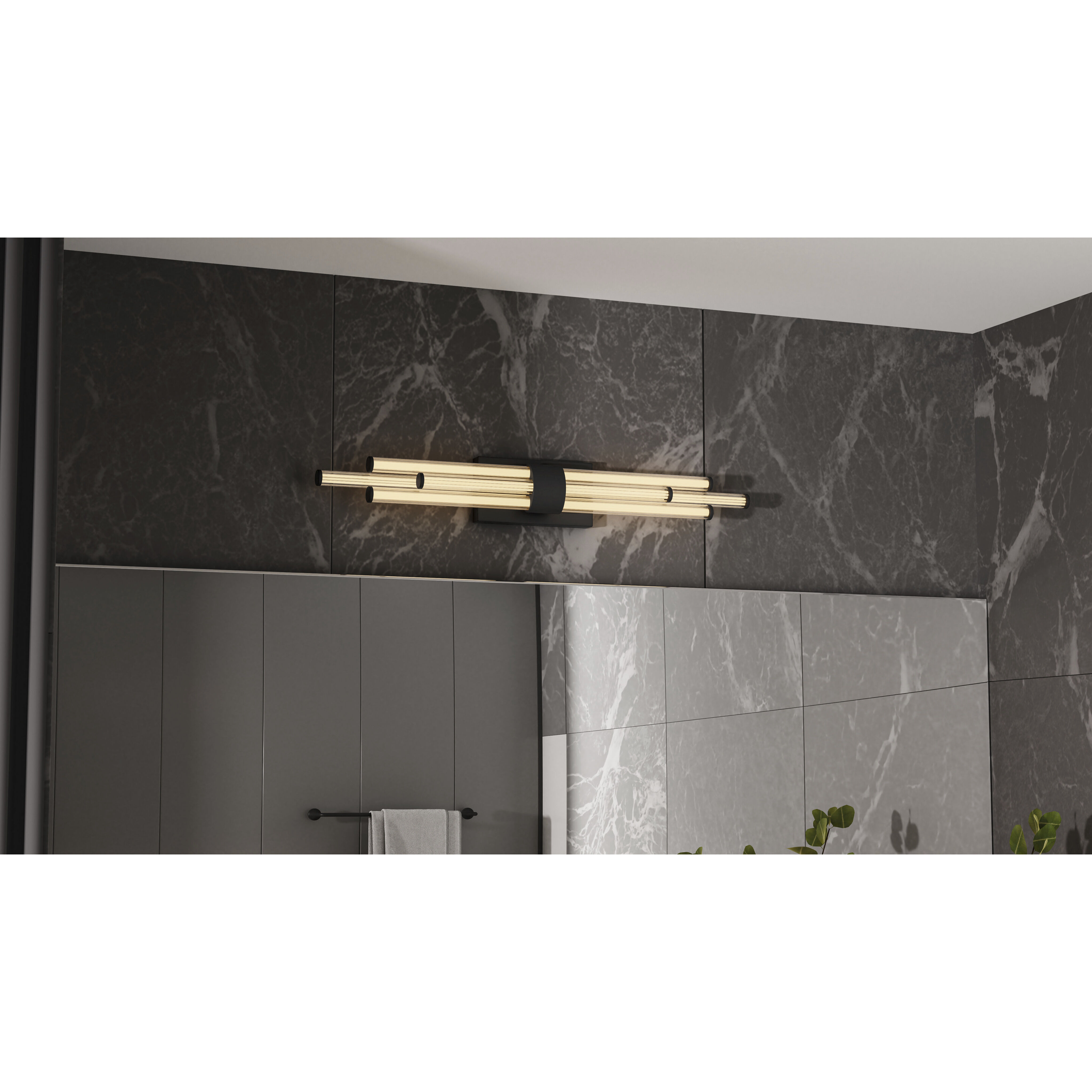 Talbott LED 32 inch Matte Black Bath Light Wall Light, Large