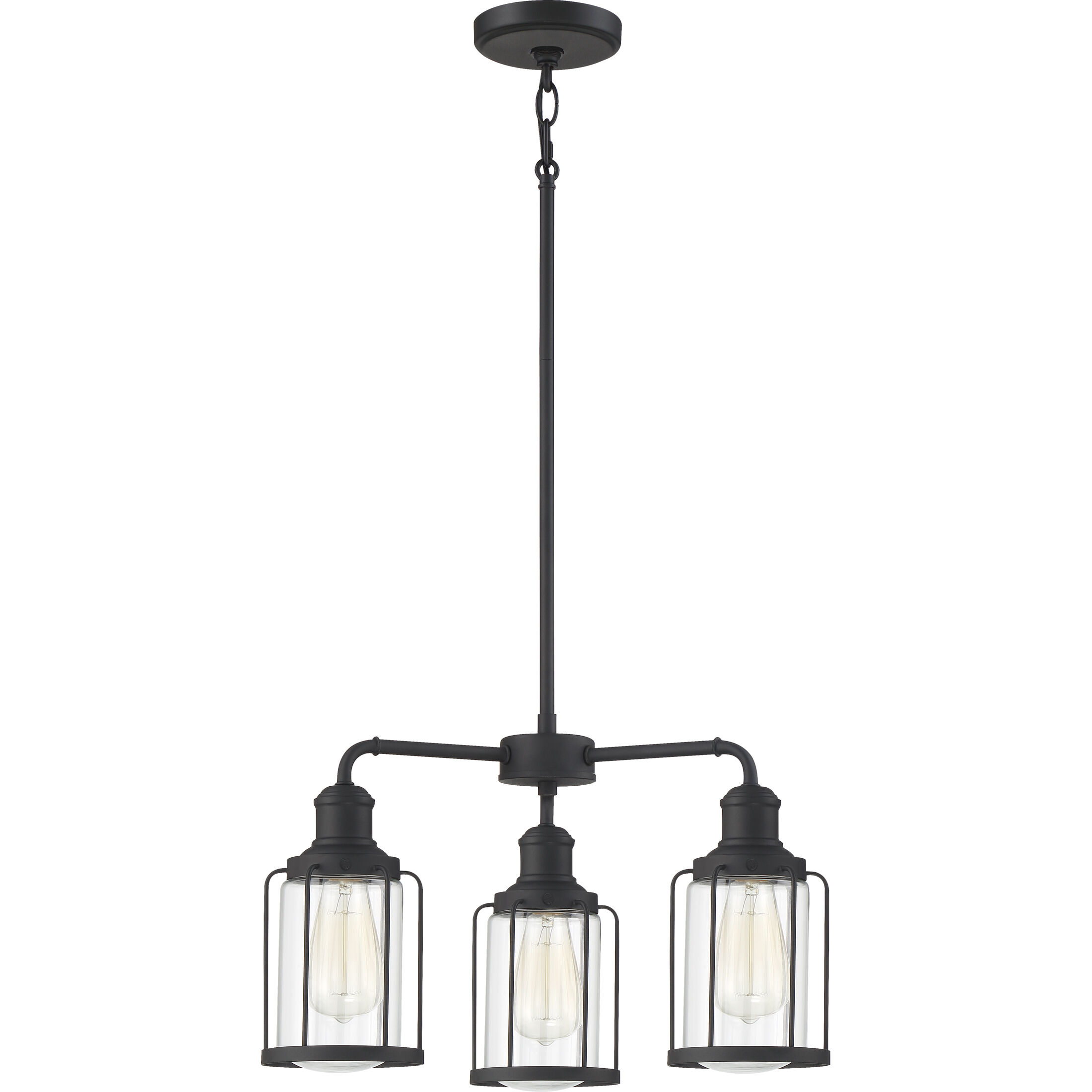 Ludlow 3 Light 20 inch Earth Black Chandelier Ceiling Light