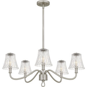 McKinney 5 Light 29.5 inch Brushed Nickel Chandelier Ceiling Light
