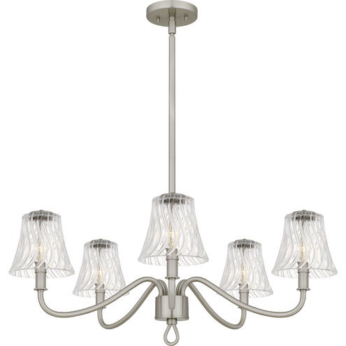 McKinney 5 Light 29.5 inch Brushed Nickel Chandelier Ceiling Light