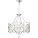 Lulu 5 Light 22 inch Polished Chrome Chandelier Ceiling Light