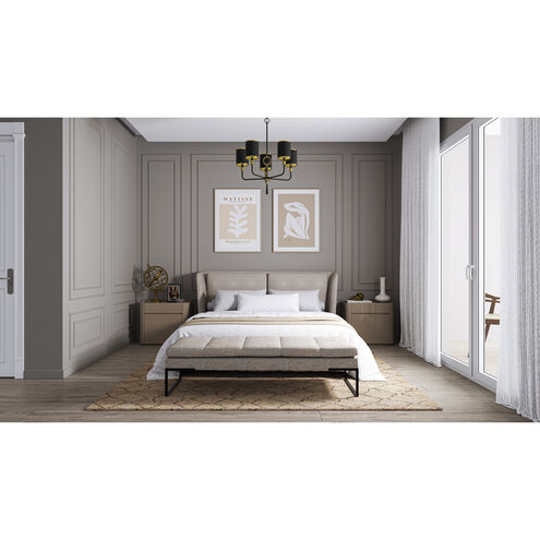 Lockery 5 Light 26.5 inch Matte Black Chandelier Ceiling Light