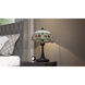 Tiffany 28 inch 100.00 watt Matte Black Table Lamp Portable Light, Tiffany