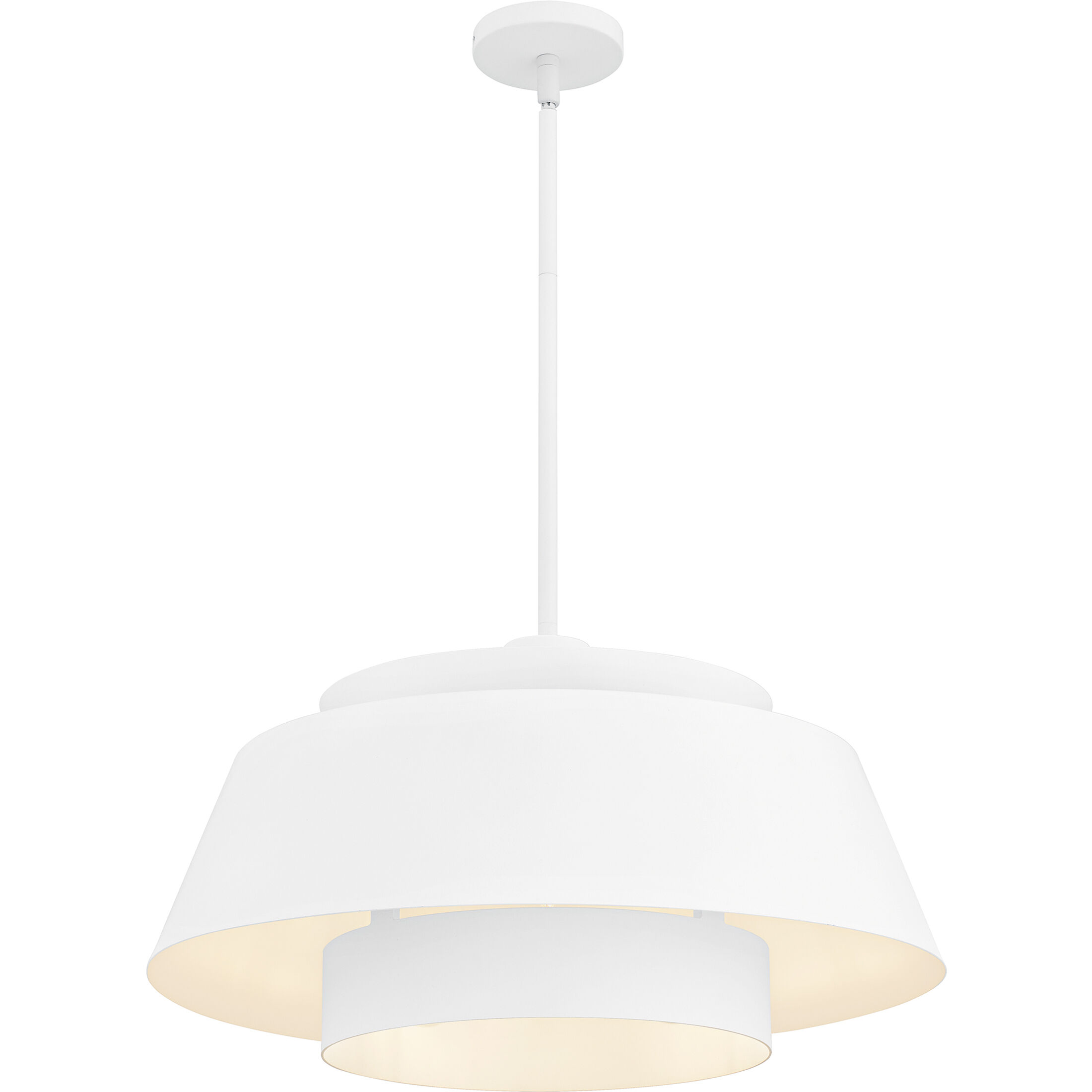 Lumi 3 Light 24 inch Matte White Pendant Ceiling Light, Large