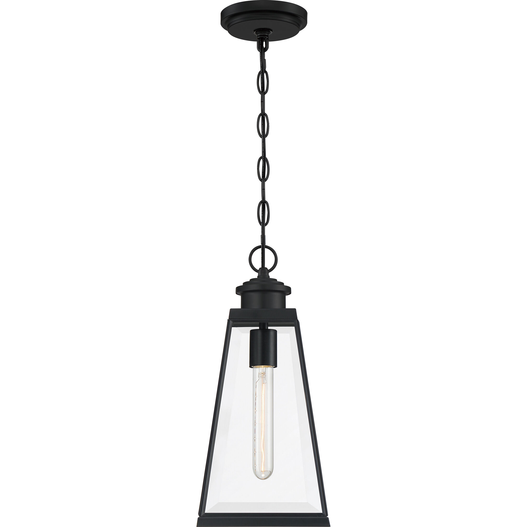 Paxton 1 Light 7 inch Matte Black Mini Pendant Ceiling Light, Small