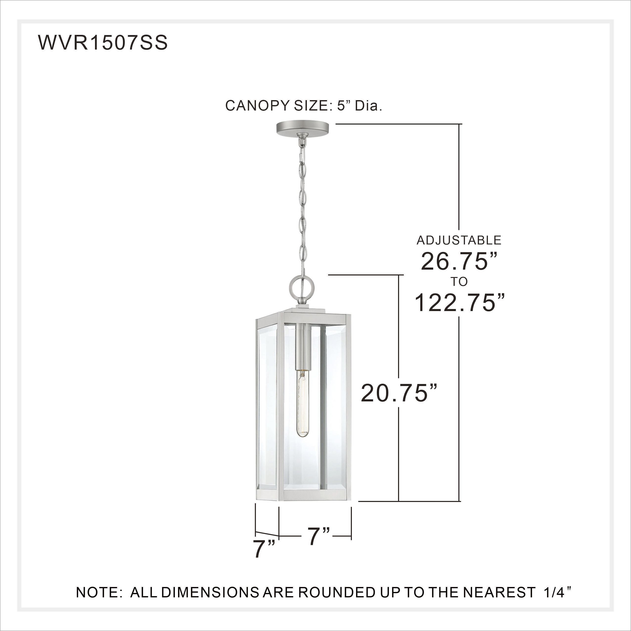 Westover 1 Light 7 inch Stainless Steel Mini Pendant Ceiling Light, Small