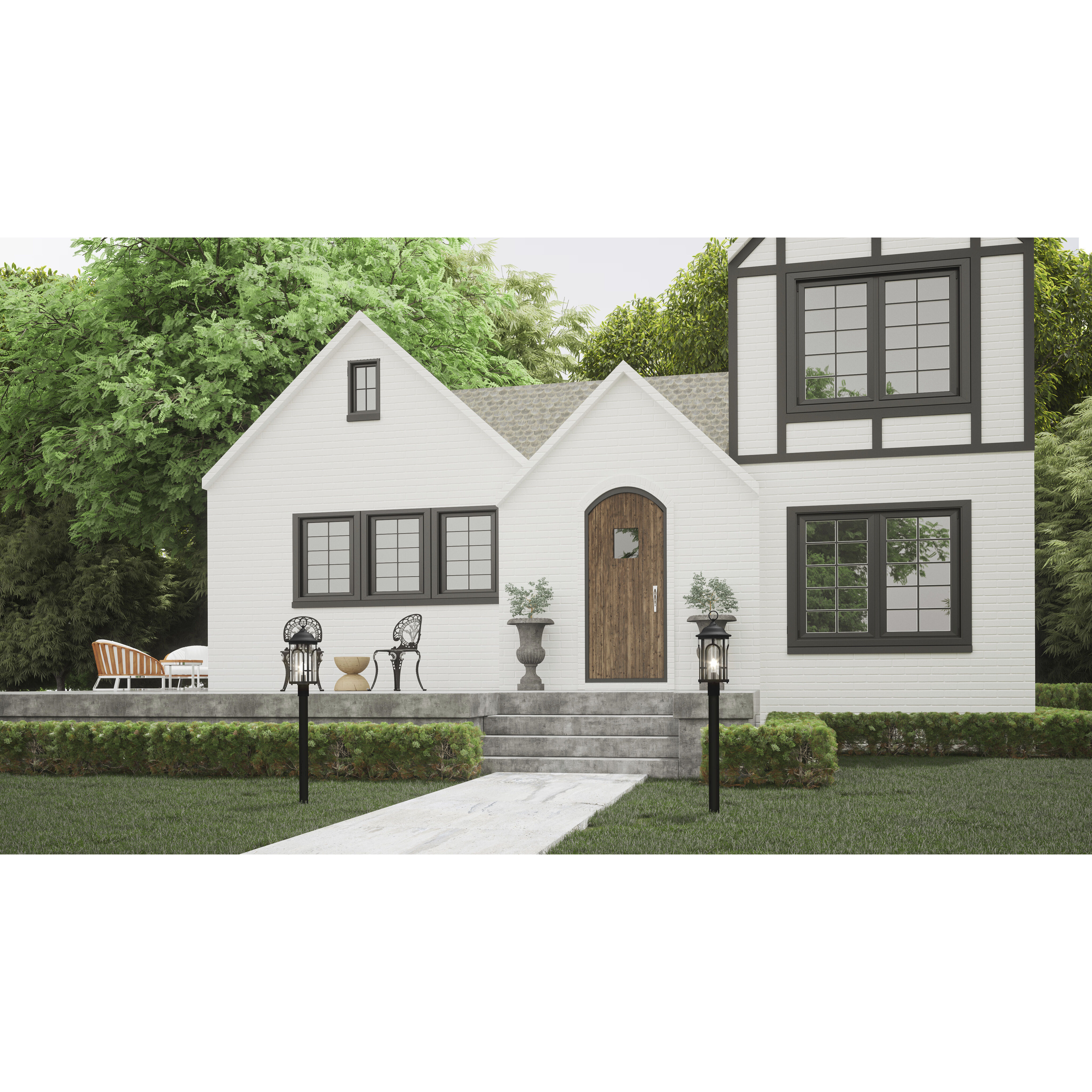 Brampton 1 Light 20.25 inch Matte Black Outdoor Post Lantern