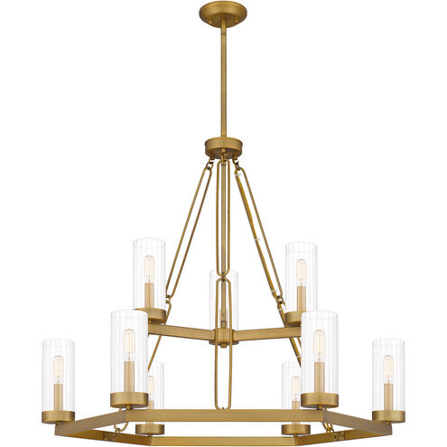 Valens 9 Light 36 inch Aged Brass Chandelier Ceiling Light