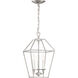Aviary 3 Light 10 inch Brushed Nickel Foyer Chandelier Ceiling Light