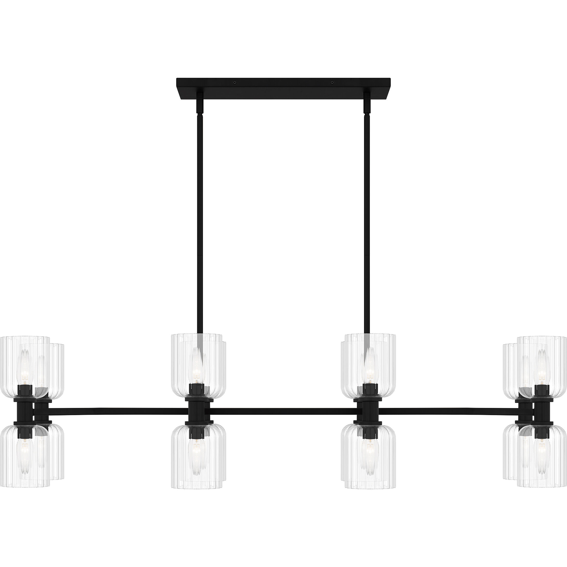 Ramada 16 Light 46 inch Matte Black Island Light Ceiling Light, Large