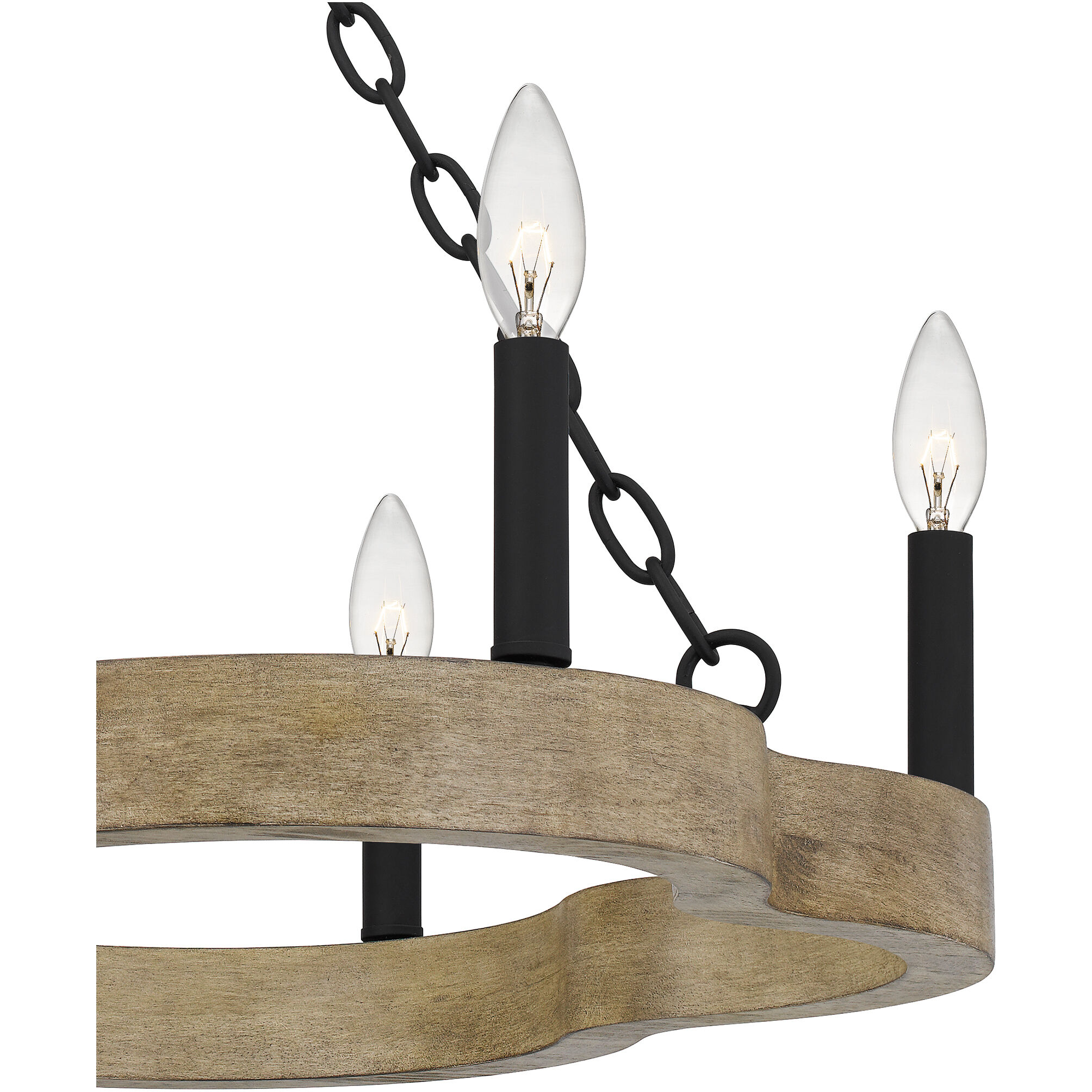 Croix 6 Light 27 inch Matte Black Chandelier Ceiling Light