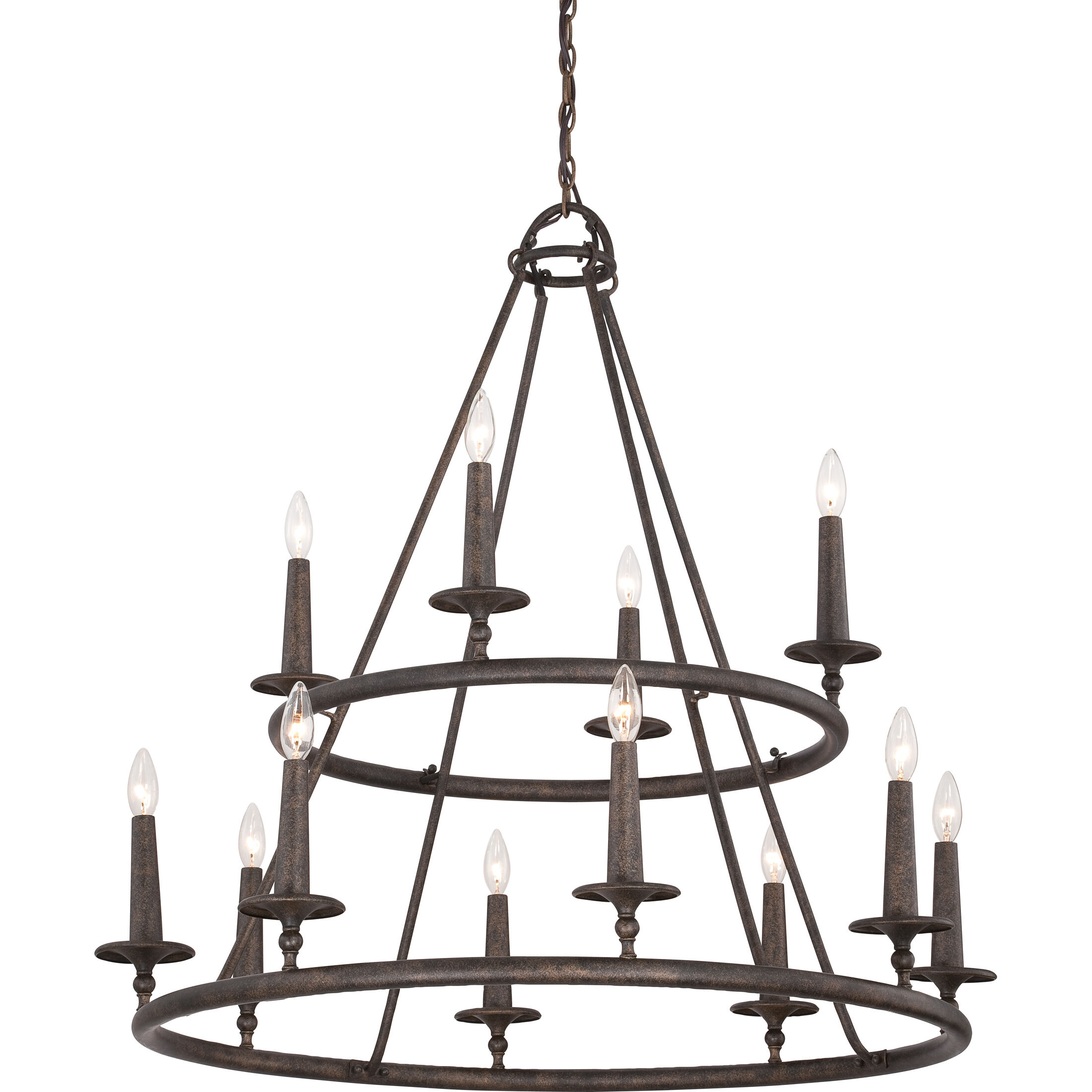 Voyager 12 Light 36 inch Malaga Foyer Chandelier Ceiling Light