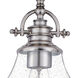 Grant 1 Light 8 inch Brushed Nickel Semi-Flush Mount Ceiling Light