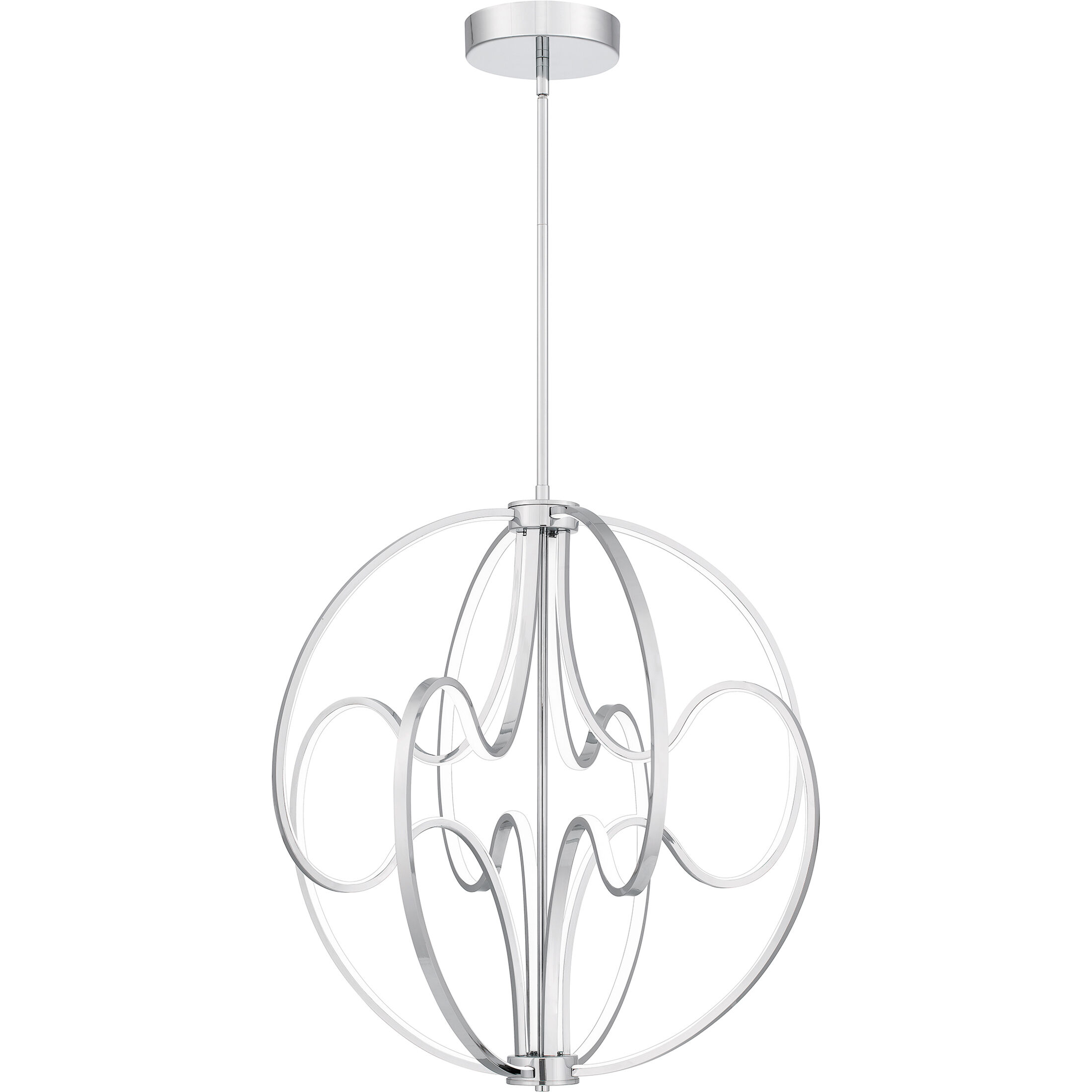 Clairon LED 23.75 inch Polished Chrome Pendant Ceiling Light