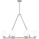 Penning 6 Light 38 inch Brushed Nickel Island Light Ceiling Light