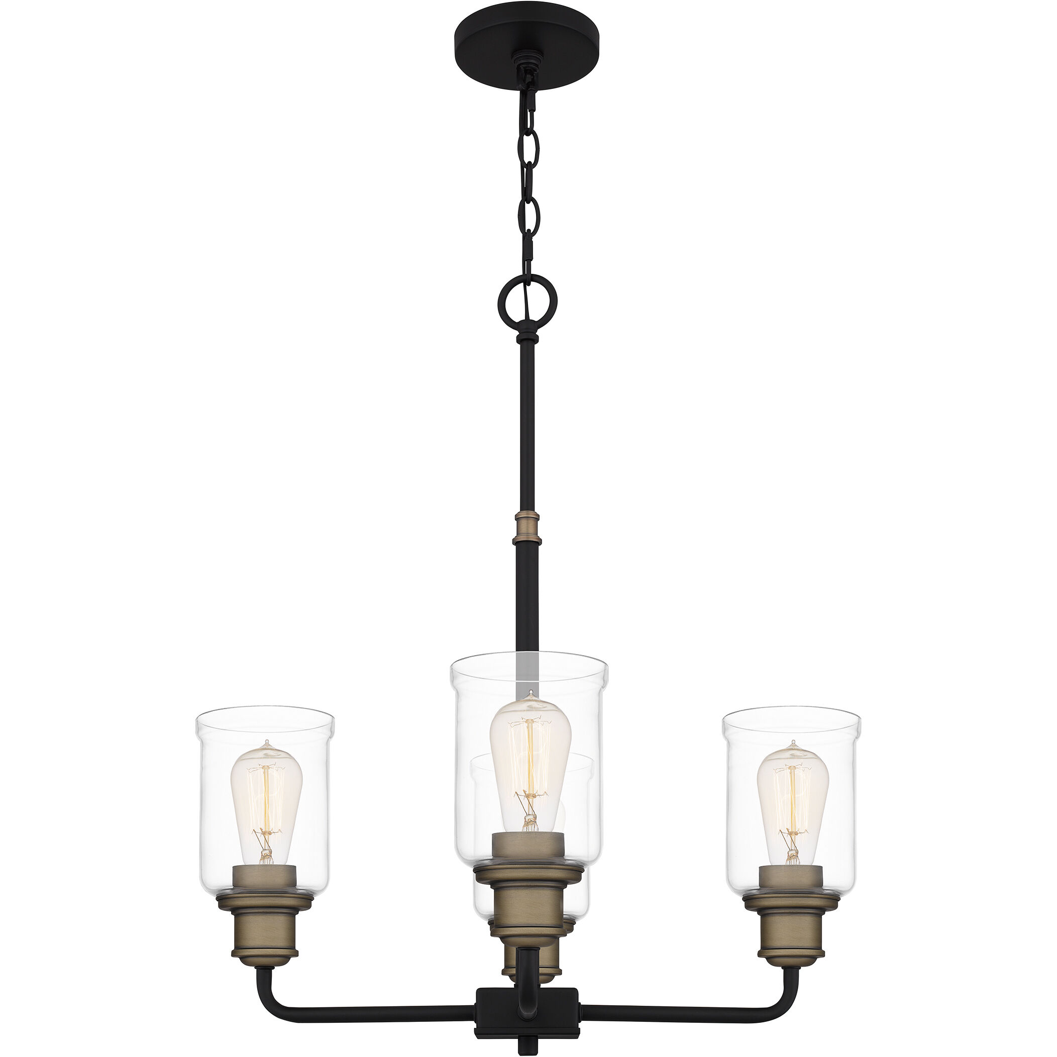 Cox 4 Light 21 inch Matte Black Chandelier Ceiling Light