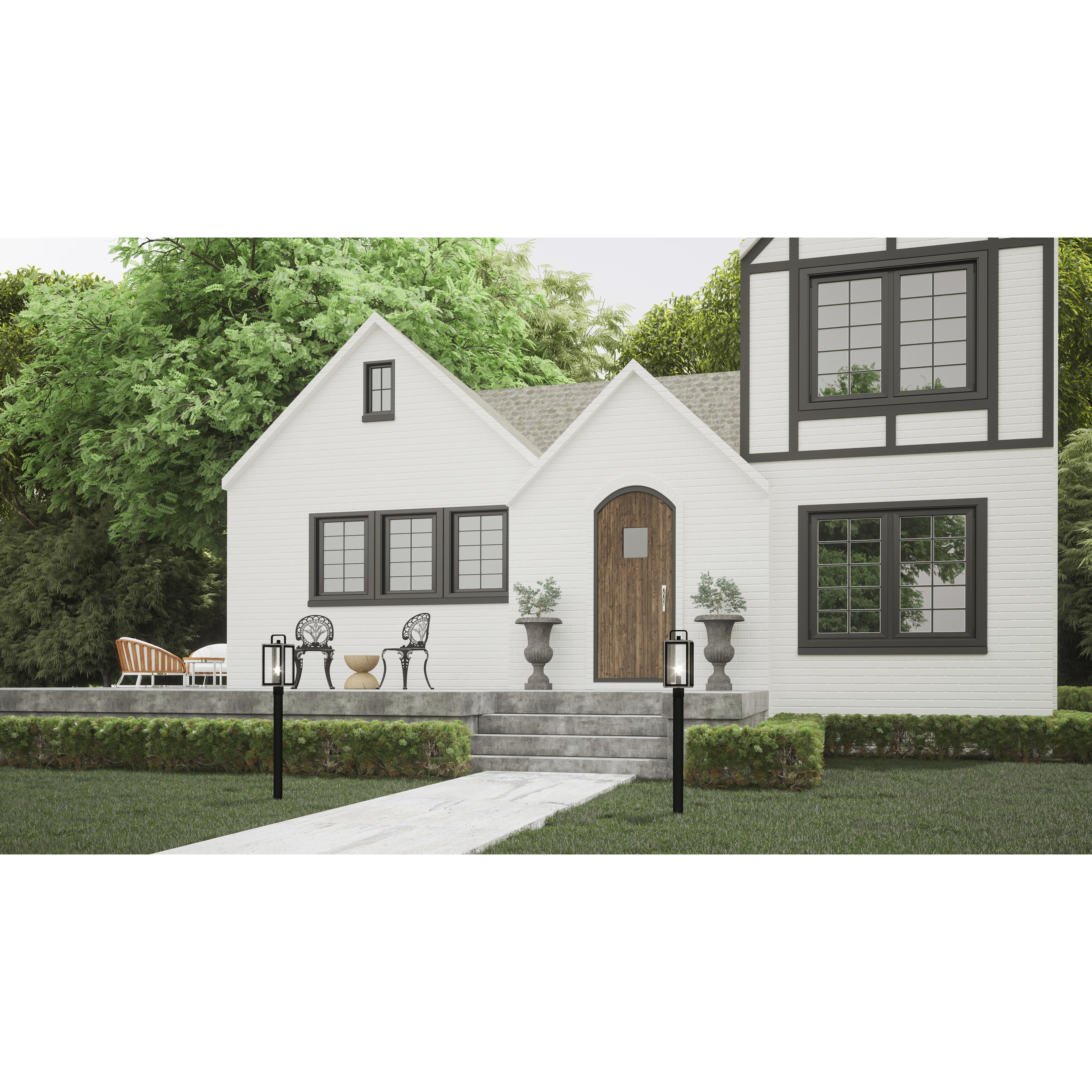 Bramshaw 1 Light 19 inch Matte Black Outdoor Post Lantern